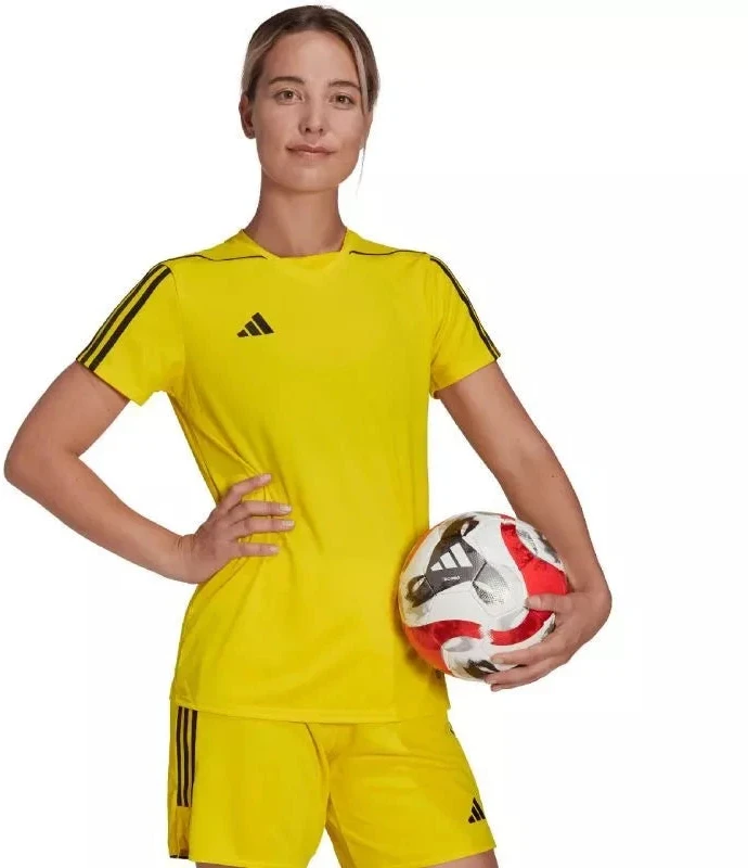 Moteriški adidas Tiro 23 Lygos marškinėliai geltoni HR4614