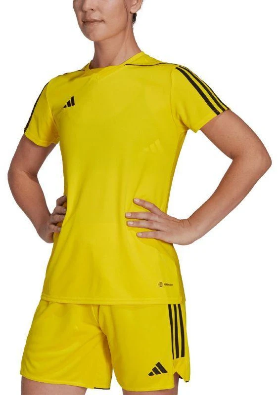 Moteriški adidas Tiro 23 Lygos marškinėliai geltoni HR4614