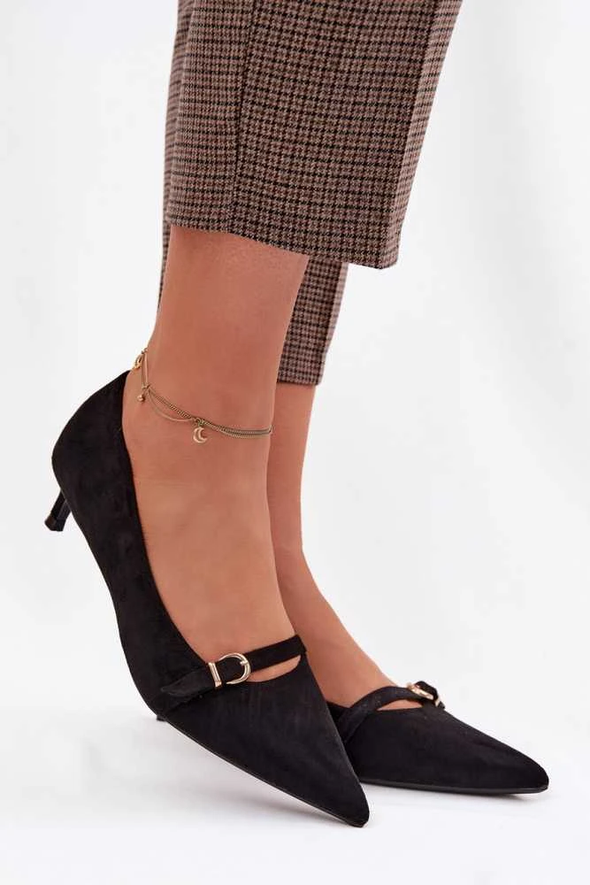 moteriški aukštakulniai 4,5 cm kulno iš dirbtinės zomšos Step in style