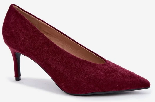 Moteriški aukštakulniai bateliai Brenya, bordo spalvos