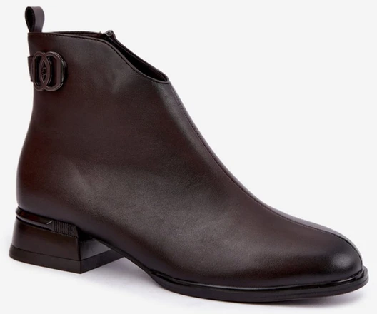 Moteriški aulinukai su dekoratyviniu dirželiu Step in style, rudi