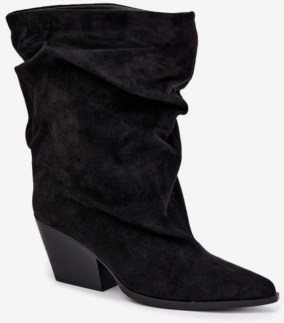 Moteriški aulinukai su raukšlėtu aulu, juodi