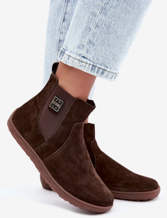 Moteriški aulinukai su užtrauktuku, rudi
