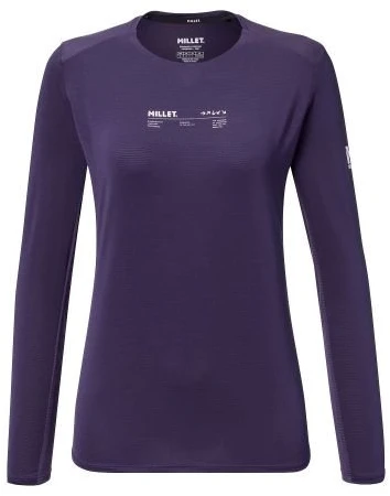 Moteriški bėgimo marškinėliai Millet Intense TS LS, violetiniai