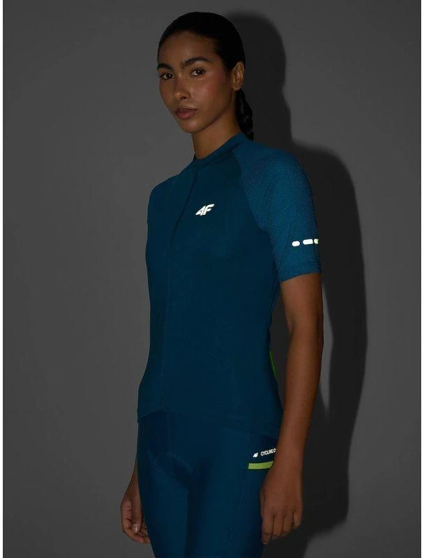 Moteriški dviratininkų marškinėliai su UPF50+ filtru 4F 4FRSS26TFTSF2455-46S