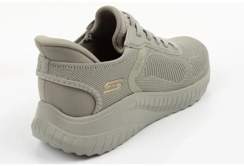 Moteriški įsispiriami bateliai Skechers Bobs Squad Slip-Ins, alyvuogių