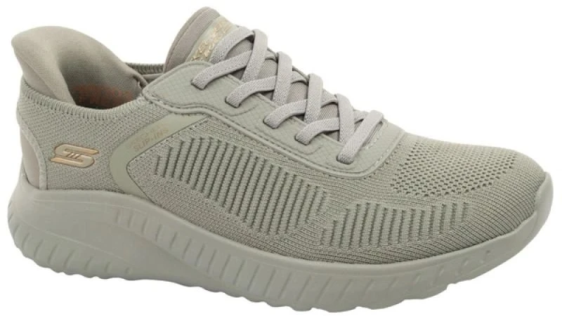 Moteriški įsispiriami bateliai Skechers Bobs Squad Slip-Ins, alyvuogių