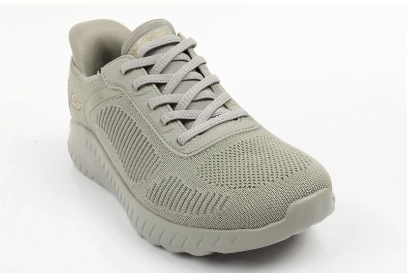 Moteriški įsispiriami bateliai Skechers Bobs Squad Slip-Ins, alyvuogių