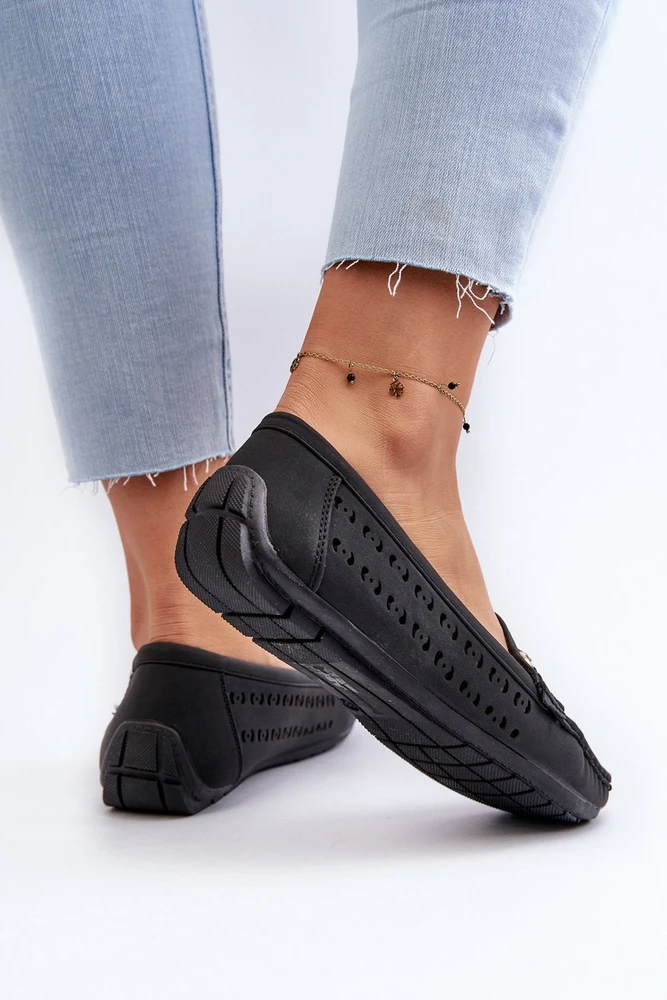Moteriški juodi nėriniai Loafers“ Rasirna