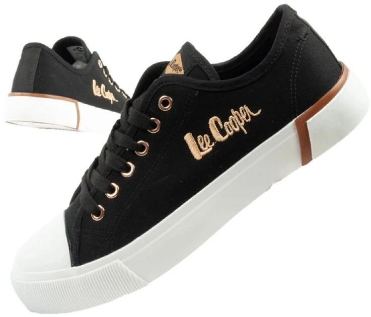 Moteriški kedai su raišteliais Lee Cooper, juodi