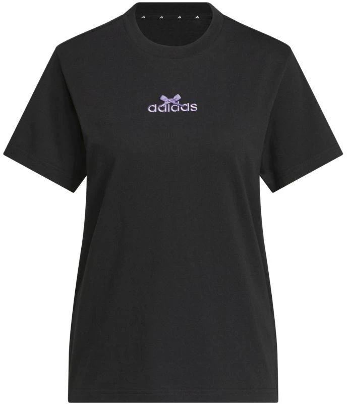 Moteriški marškinėliai adidas Bow on Linear Logo Graphic, juodi, KB2400