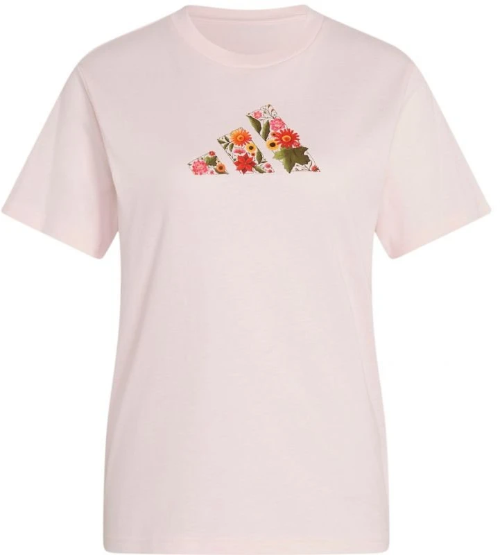 Moteriški marškinėliai adidas Floral Regular Graphic, šviesiai rožiniai