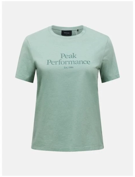 Moteriški medvilniniai marškinėliai Peak Performance Original, žali