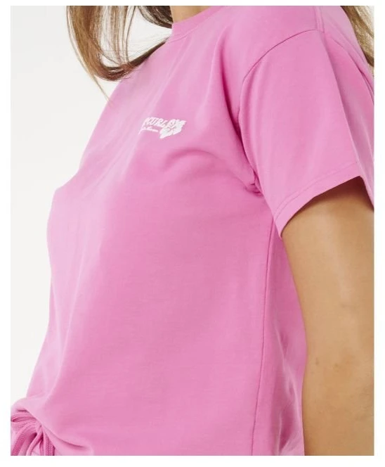 Moteriški medvilniniai šortai Rip Curl Surf Puff Short, rožiniai