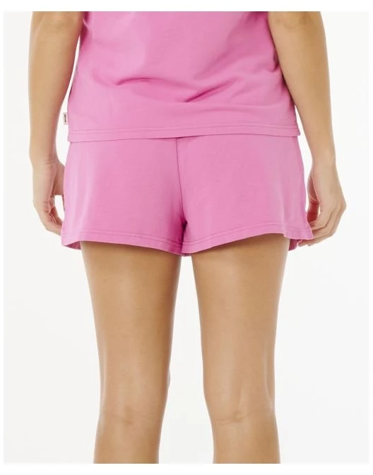Moteriški medvilniniai šortai Rip Curl Surf Puff Short, rožiniai