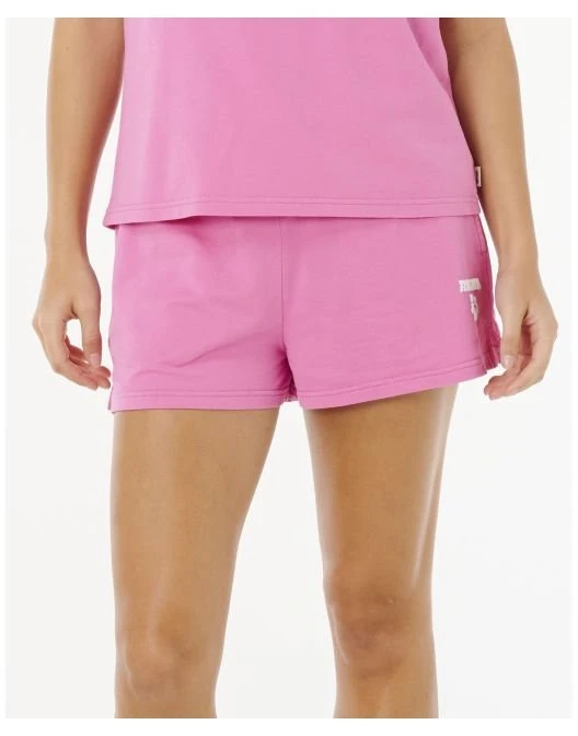 Moteriški medvilniniai šortai Rip Curl Surf Puff Short, rožiniai