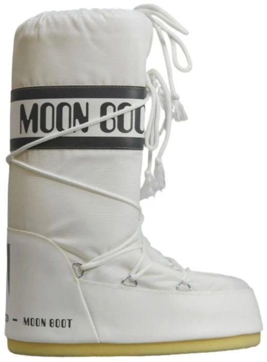 Moteriški Moon Boot MB Icon Nylon balti žiemos sniego batai - 80D1400440-A001
