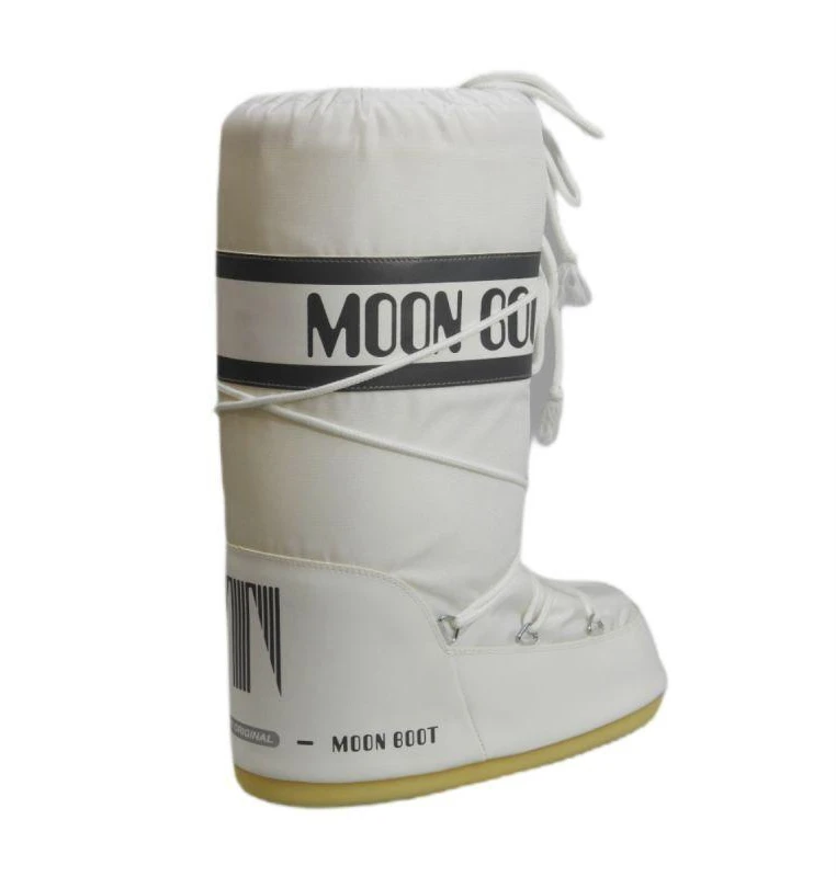 Moteriški Moon Boot MB Icon Nylon balti žiemos sniego batai - 80D1400440-A001