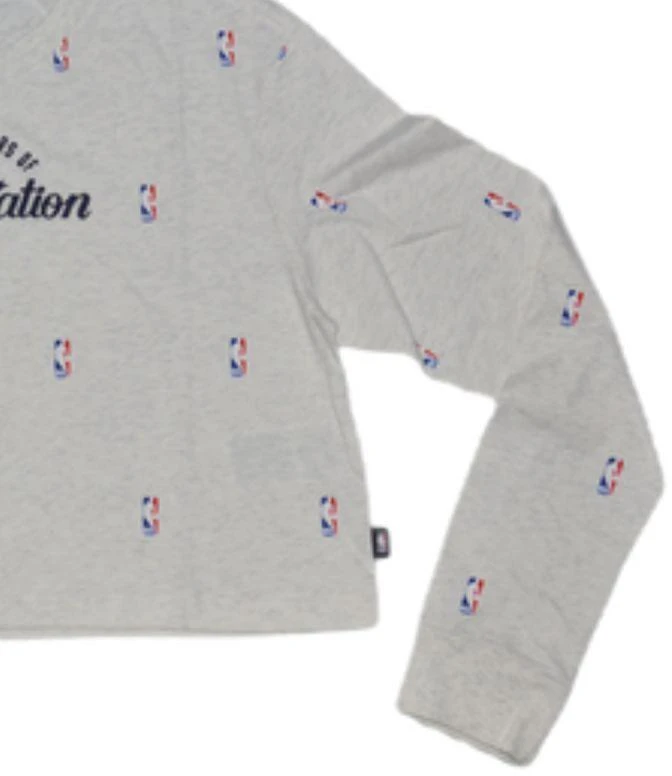Moteriški Nike NBA N31 Courtside marškinėliai trumpintu kirpimu su ilgomis rankovėmis, "Birch Heather" - DA6810-051