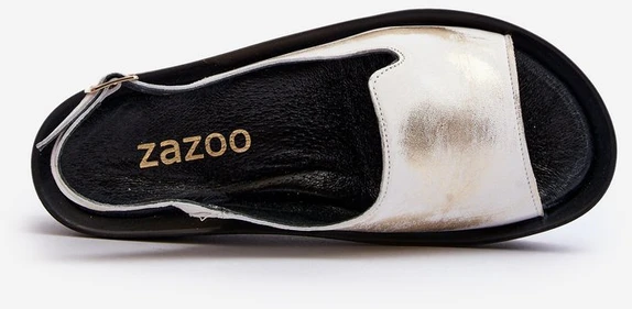 Moteriški odiniai sandalai aukso spalvos Zazoo 2893