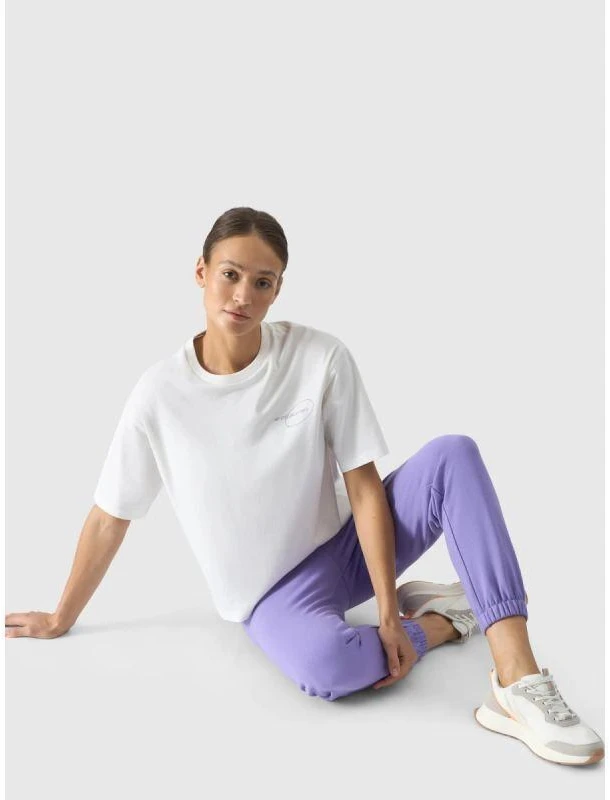 Moteriški oversize spausdinti marškinėliai 4F 4FRSS24TTSHF2089-11S