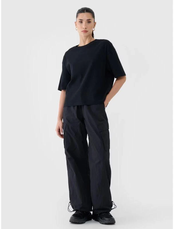 Moteriški paprasto kirpimo marškinėliai "waffle knit" 4F 4FRSS25TTSHF2651-20S