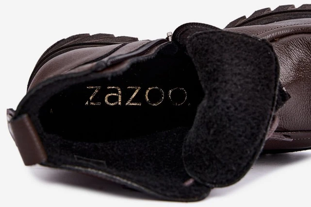 Moteriški pašiltinti odiniai aulinukai su platforma Zazoo, rudi