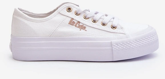 Moteriški platforminiai kedai balti Lee Cooper