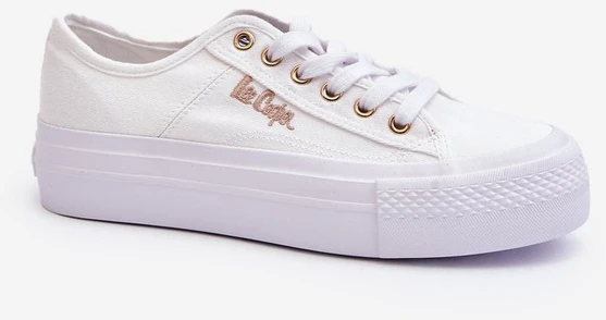Moteriški platforminiai kedai balti Lee Cooper