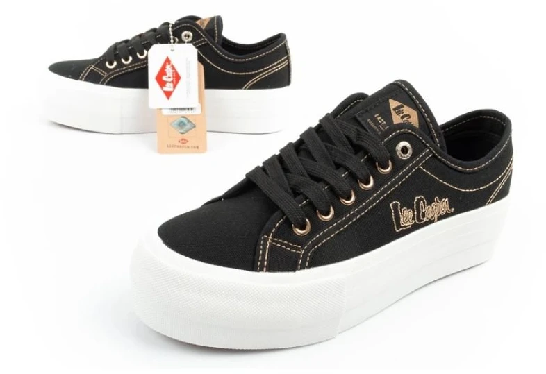 Moteriški platforminiai kedai Lee Cooper, juodi