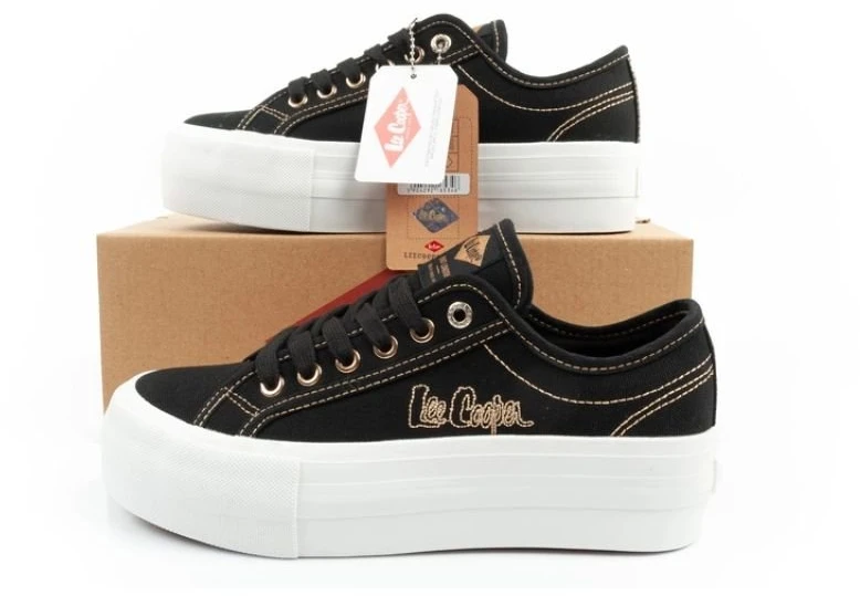 Moteriški platforminiai kedai Lee Cooper, juodi