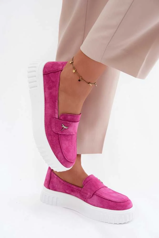 Moteriški platforminiai loaferiai iš zomšos Step in Style 227428