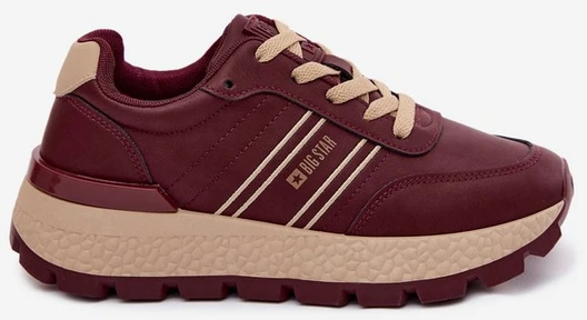 Moteriški platforminiai sportbačiai Big Star UU274041 Burgundy