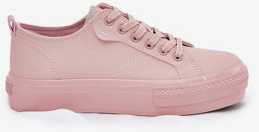 Moteriški platforminiai sportbačiai iš eko odos rožiniai