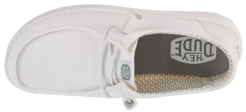 Moteriški pusbačiai Hey Dude Wendy Stretch Sox, balti