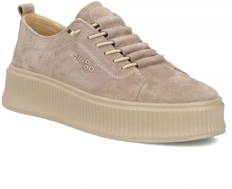 Moteriški smėlio spalvos odiniai sportbačiai Filippo DP8343/26