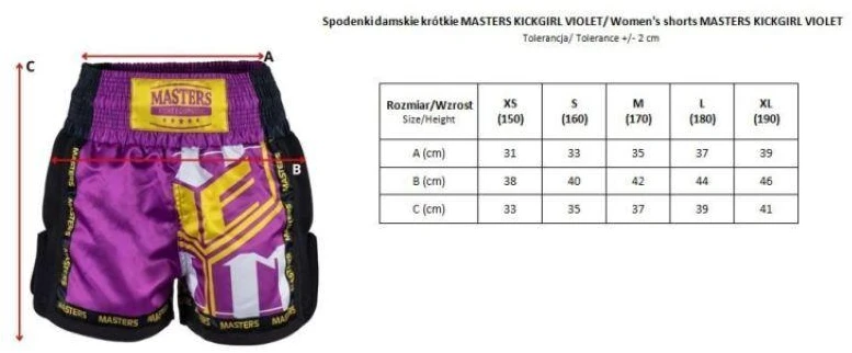 Moteriški šortai MASTERS KICKGIRL VIOLET