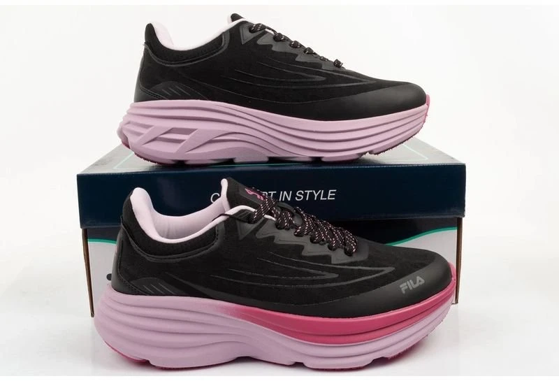 Moteriški sportbačiai Fila Plylite Comfort Foam, juodi ir rožiniai