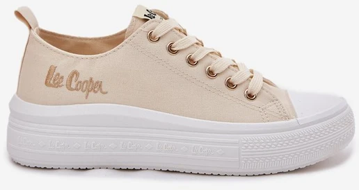 Moteriški sportbačiai su platforma Lee Cooper, smėlio spalvos