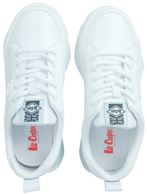 Moteriški sportbačiai su platforma Lee Cooper, balti