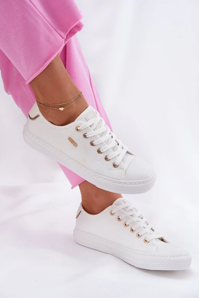 Moteriški sportiniai bateliai balti audinio Big Star