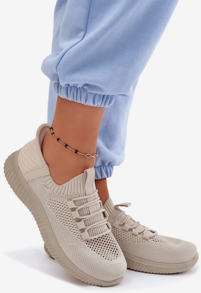 Moteriški sportiniai slip-on bateliai, smėlio ir alyvuogių spalvos