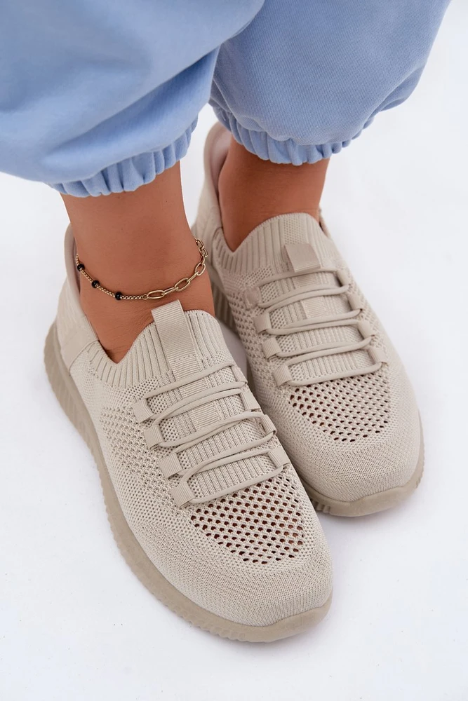 Moteriški sportiniai slip-on bateliai, smėlio ir alyvuogių spalvos