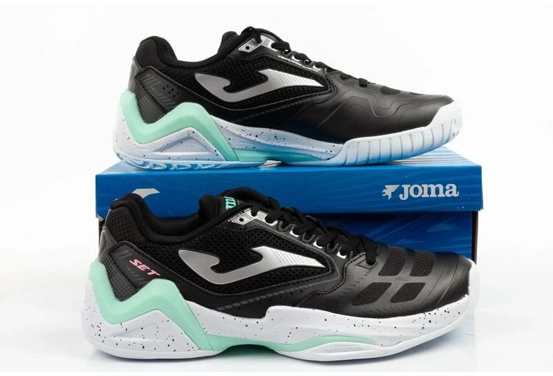 Moteriški teniso bateliai Joma Set 2601, juodi ir mėtų