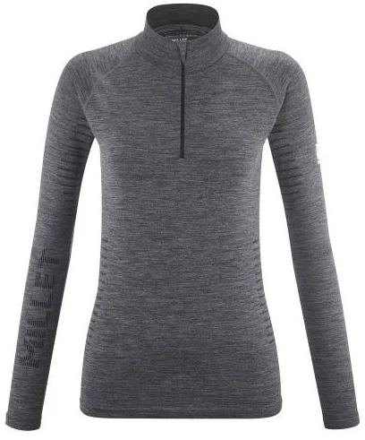 Moteriški termo marškinėliai MILLET Drynamic Warm Zip, grafito