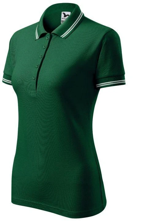 Moteriški urban polo marškiniai (tamsiai žali)