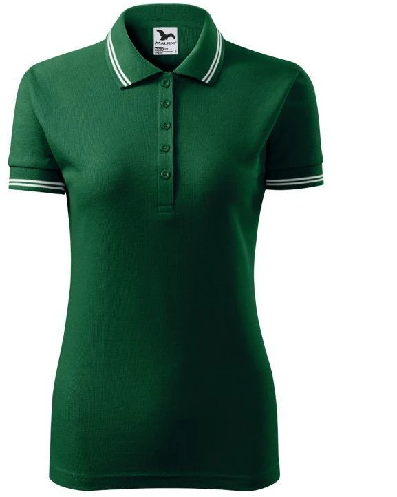 Moteriški urban polo marškiniai (tamsiai žali)
