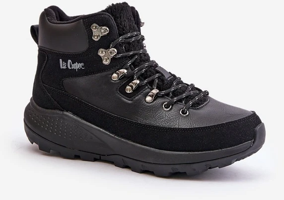 Moteriški užsegami užtrauktuku lengvi batai. Juodos spalvos. Lee Cooper