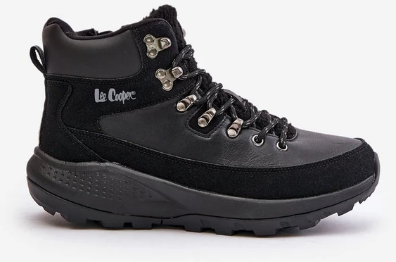 Moteriški užsegami užtrauktuku lengvi batai. Juodos spalvos. Lee Cooper