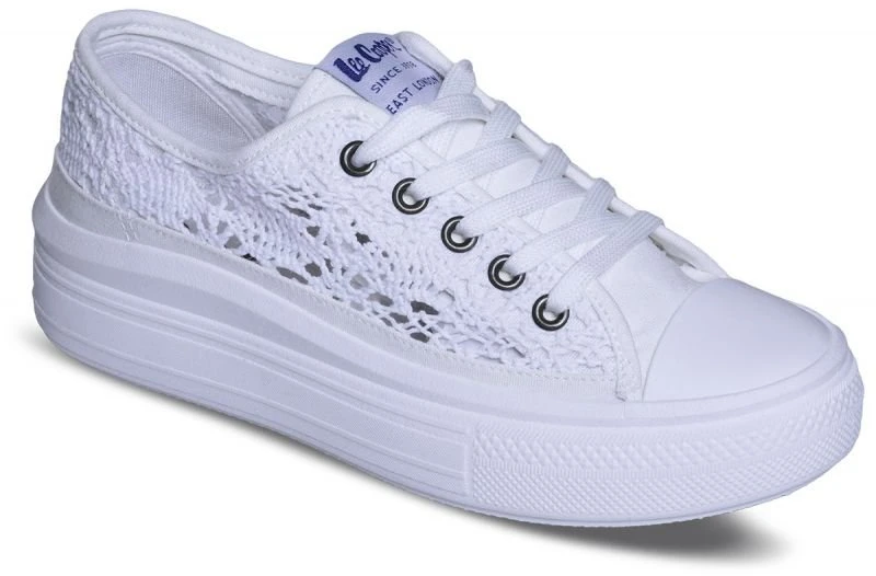 Moteriški žemo profilio sportbačiai Lee Cooper, balti